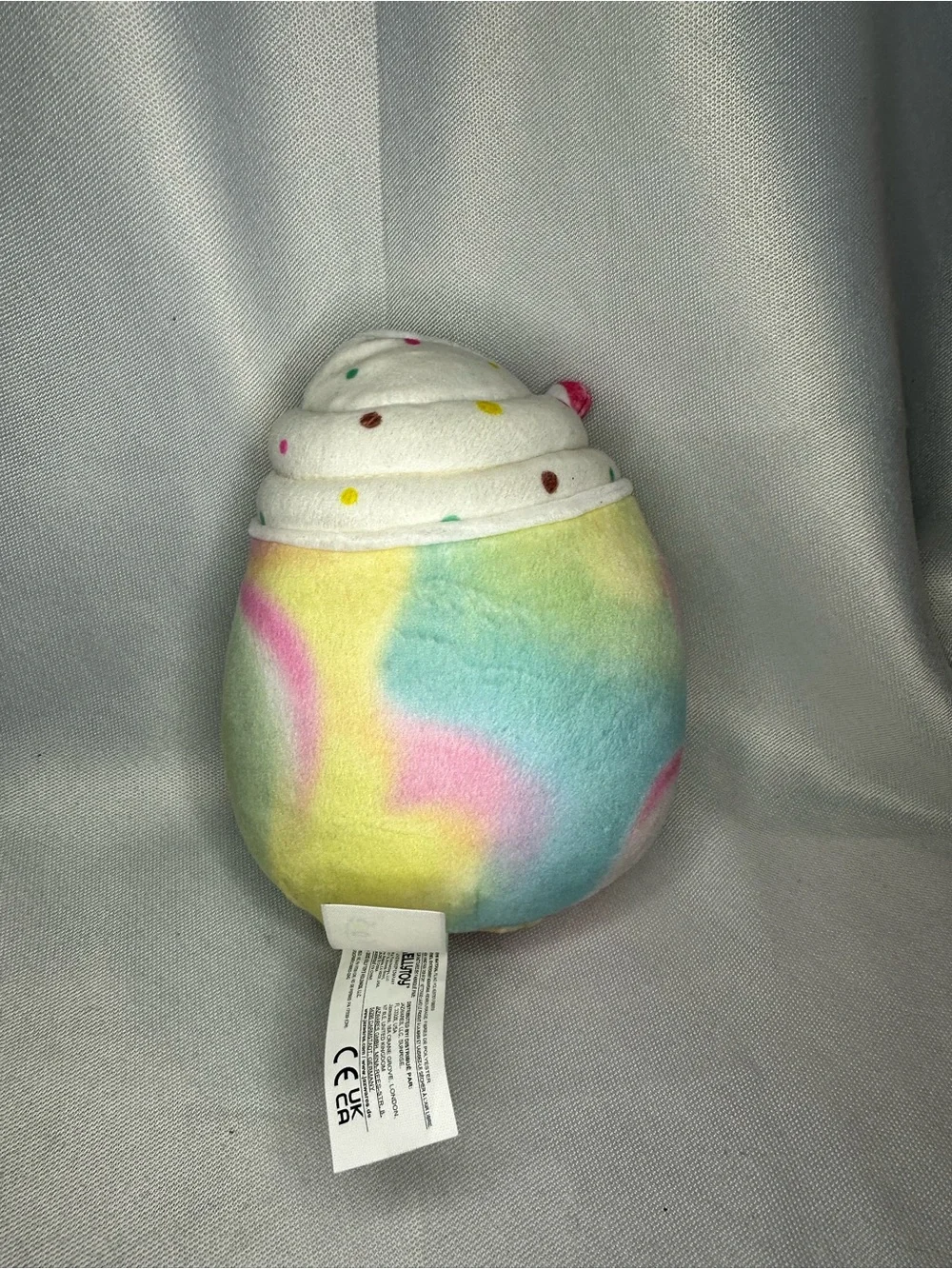 Squishmallows pastel rainbow plush - yellow,‎ blue, pink